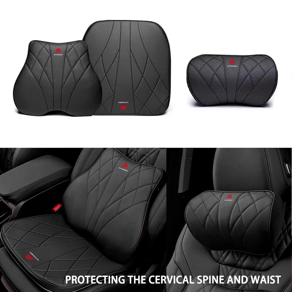 Car Lumbar Pillow Seat Breathable Cushion Auto Interior For Citroen C4 C3-XR C5 Aircross C6 C-quatre Picasso C-Elysee C4L C3L