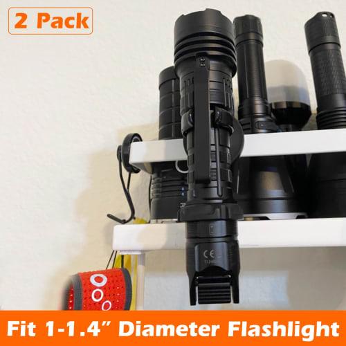 MUTUACTOR Magnetic Hook, Non-Slip Magnetic Mount, Heavy-Duty Hook for Flashlight Holder, 10 Lbs, Large Opening Universal Magnet for Garage, Garden, an