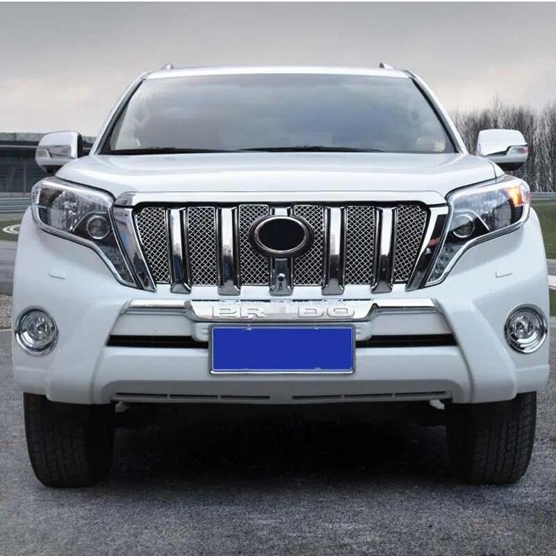 Передняя решетка автомобиля, накладки на бампер, 3 цвета, аксессуары для Toyota Land Cruiser Prado 150 LC150 FJ150 2014 2015 2016 2017