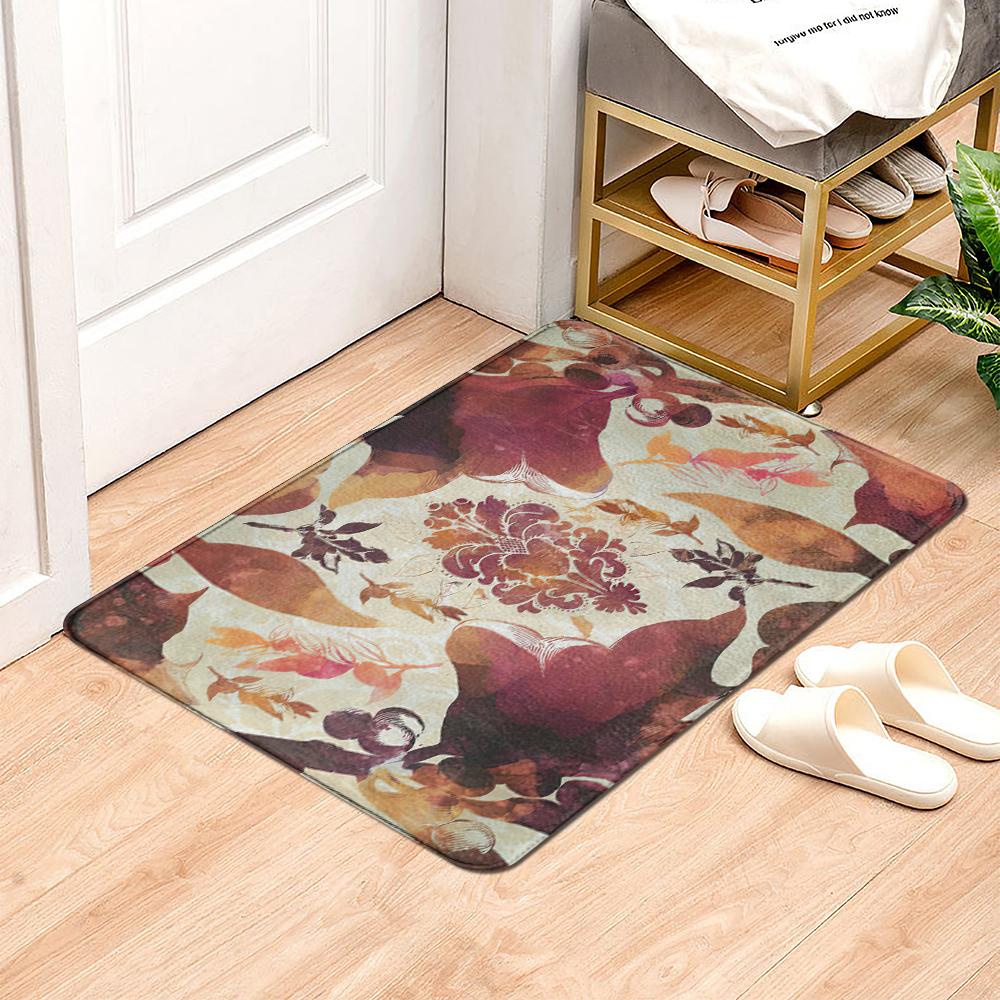 Дверной коврик, нескользящий напольный коврик, домашний ковер, коридор, ванная комната, кухня, дверной коврик, красивый цветочный коврик для крыльца