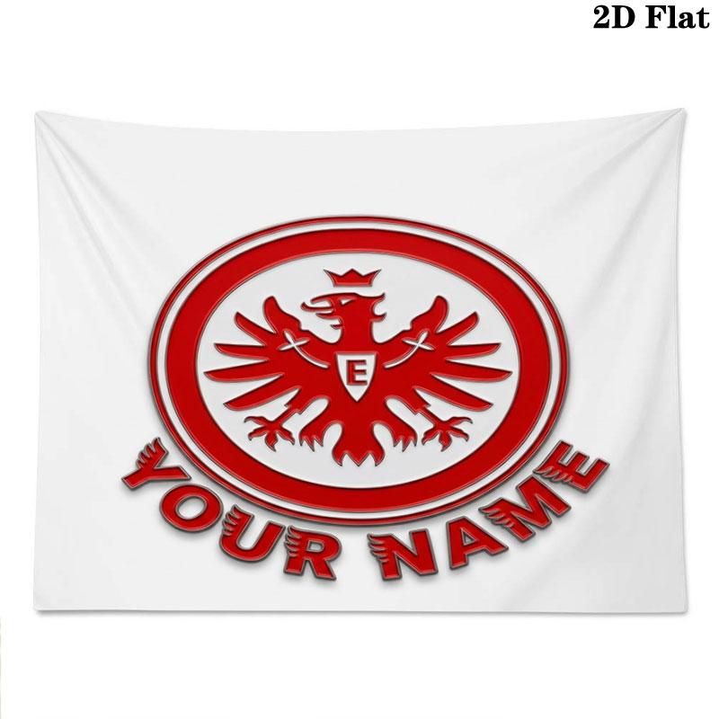 Eintracht Frankfurt Custom Name Wall Tapestry Aesthetic Wall Hanging Printed Fabric Blanket Decorative Tapestries for Bedroom Living Room Home Decor