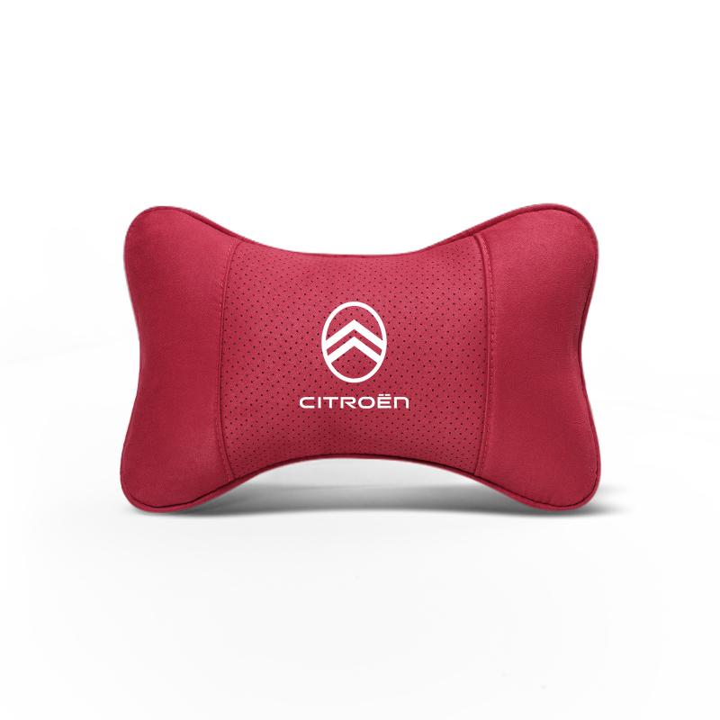 Car Seat Headrest Soft Suede Neck Pillow For Citroen C4 C3 C2 C1 DS3 Berlingo Xsara Picasso Auto Interior Accessories keychain UR8