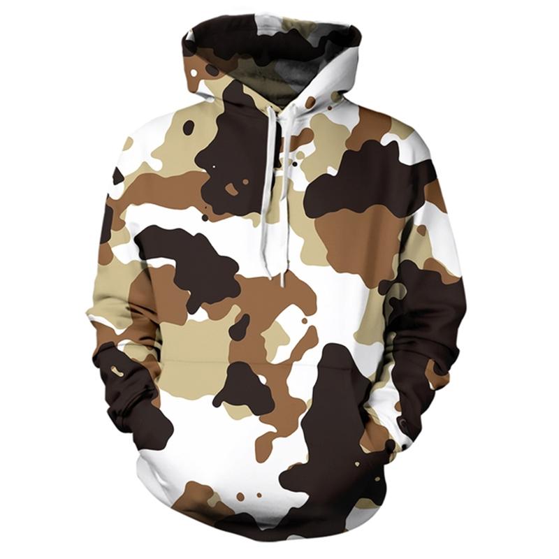 Men's Hoodie 3D Full Printed Camouflage Patterns Casual Long Sleeved Hooded Pullover Autumn New Trendy Men Clothing Tops