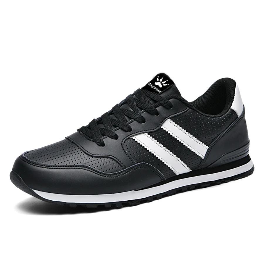 2025 новые кожаные нескользящие мужские кроссовки для бега Модные легкие дышащие повседневные кроссовки для работы, для спортзала, мужская обувь, кожаная обувь