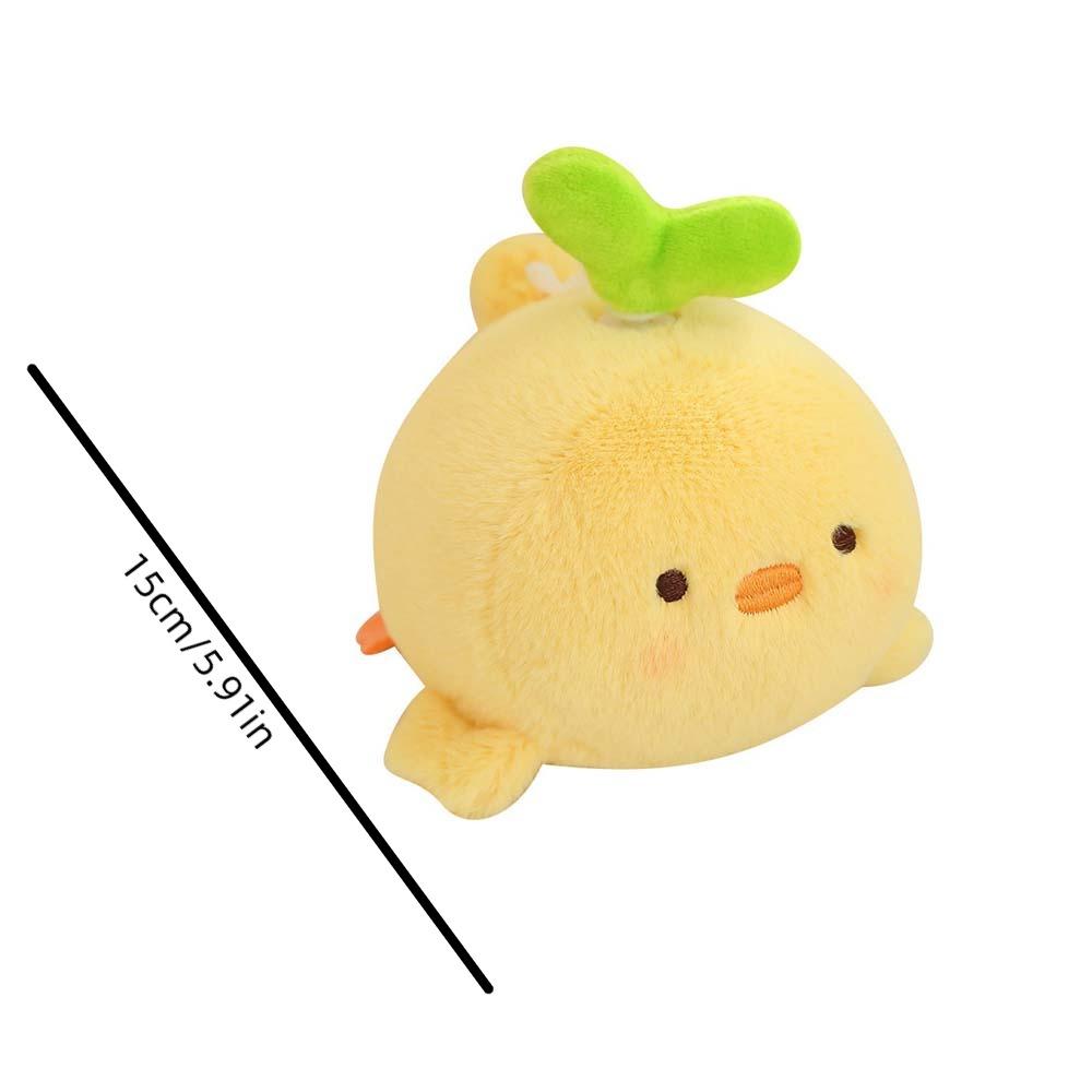 Mental Rotate Tail Plush Toy Rabbit Chick Key Ring Funny Pink Pig Plush Keychain Backpack