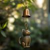 Creative Cat Wind Chime Quiet Wind Chimes Bell Decorations Pendant Wind Chimes Retro Yard Decor Hanging Memorial Ornaments