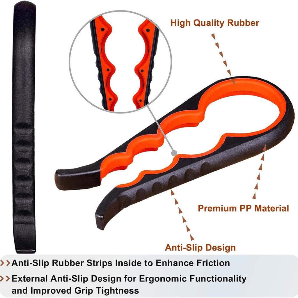 Открывалка для банок Открывалка для бутылок Захват для банок для слабых рук, пожилых людей с артритом, детей, нескользящий инструмент для открывания консервных банок 4 в 1, легко снимает крышки