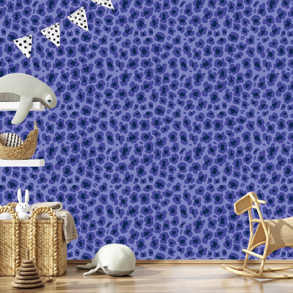 Wallpaper Blue and purple leather, blue background, blue center, 50x1000