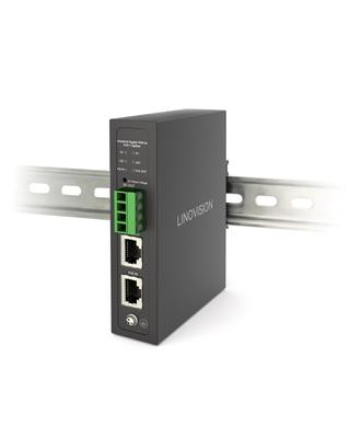 LINOVISION Промышленный гигабитный 90 Вт PoE и DC Конвертер PoE в PoE и DC для DIN-рейки Система контроля доступа PTZ POE++ Сплиттер, IEEE802.3bt 5/9/12/24 В