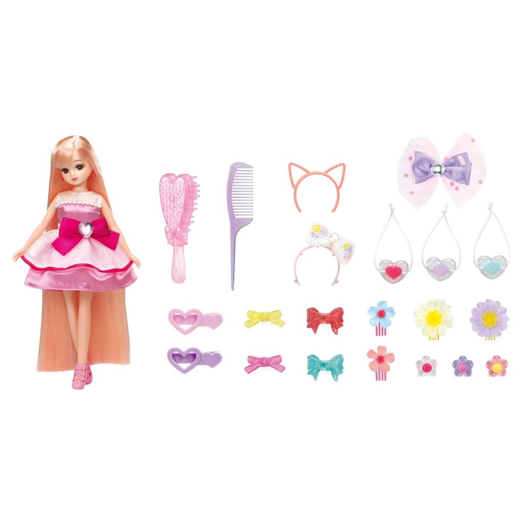 Takara Tomy Doll Long Hair EX Pretend Play Toy for Ages 3 and Up Licca-chan LD-06 Licca-chan Dress-Up
