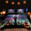 3-Piece Spooky Halloween Duvet Cover Set - Soft, Comfortable, Horror-Themed Bedding for Bedroom, Guest Room - Includes 1 Duvet