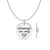 Ювелирное изделие из стерлингового серебра S925 «Всегда в моем сердце» Мемориальное ожерелье для женщин и девочек