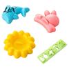 Easy Sushi Press 4PCS Cute Rice Ball Molds, Rabbits Dolphins Flowers And Long Shape, Mold Cutter Set Portable Food Grade PP Maker for DIY Japanese
