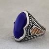 Lapis Lazuli Mens Ring, Solid 925 Sterling Silver Mens Ring, Handmade Ring Designer Ring, Statement Ring, Gemstone Ring, Gift For Him,