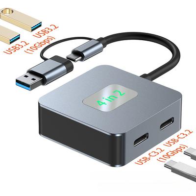Тип C Hub 3.2 Gen2 10 Гбит/с 4 в 1 USB C разветвитель для ноутбука с быстрой передачей данных