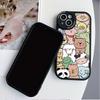 Гибкий мягкий силиконовый чехол с мультяшным цветным принтом и милыми животными и кошками, полная задняя крышка для iPhone Samsung Xiaomi Redmi