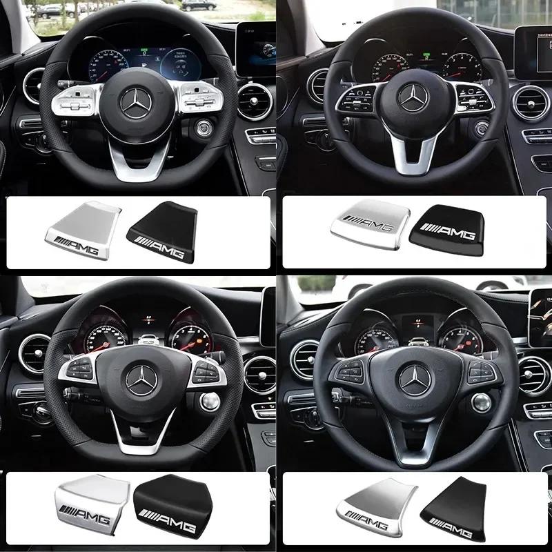 Для AMG Benz Знак AMG Наклейки на руль автомобиля Аксессуары Для Mercedes Benz AMG W206 W204 W205 W212 W213 W221 W222 W223 W2