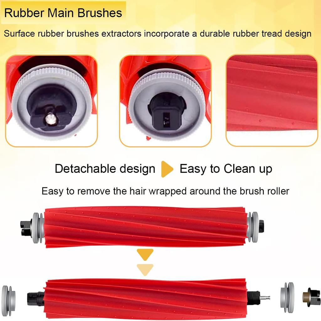 Запасные части EATBALE, совместимые с роботом-пылесосом S8 S7 S7 Max S7 Maxv S70 S75 T7 T7S T7 Plus T7S Plus, 2 основных, 4, 4 боковых, 4 тряпки для швабры