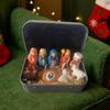 1/2/3Pcs Mini Nativity Scene Set In Tin Box Handcrafted Pocket Size Nativity Scene Tin Resin Birth of Jesus Ornament Christmas Decoration