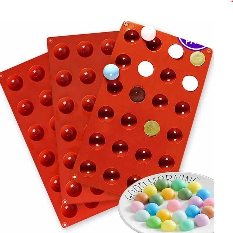 Silicone Chocolate Mold Hemisphere Baking Mold Nonstick Candy Mold 28x17cm TopBazar