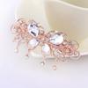 Korean Style Rhinestone Bow Tassel Hairpin for Women
