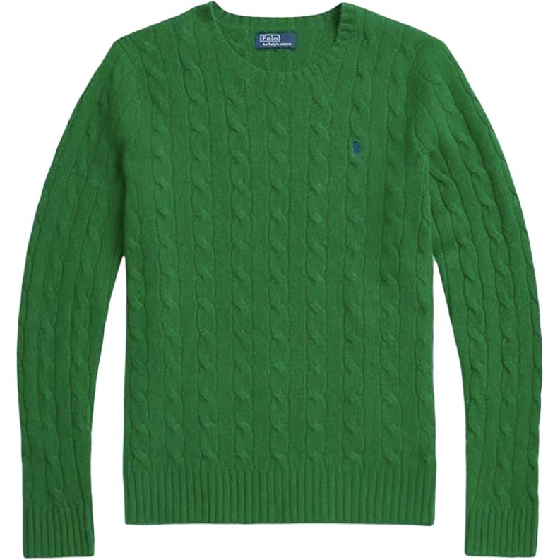 Свитер с круглым вырезом Polo Ralph Lauren однотонный с длинным рукавом женский свитер 211882916-501