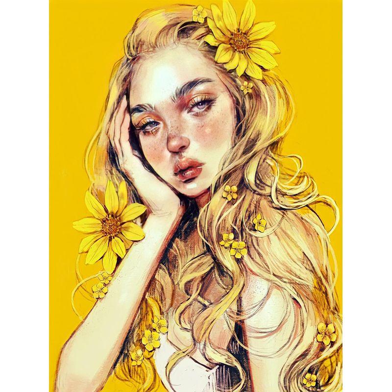 Алмазная вышивка 5d Простая модная алмазная живопись для девочек Мозаичная фигурка вышивка крестом Diy Ремесла Украшение дома 40*5