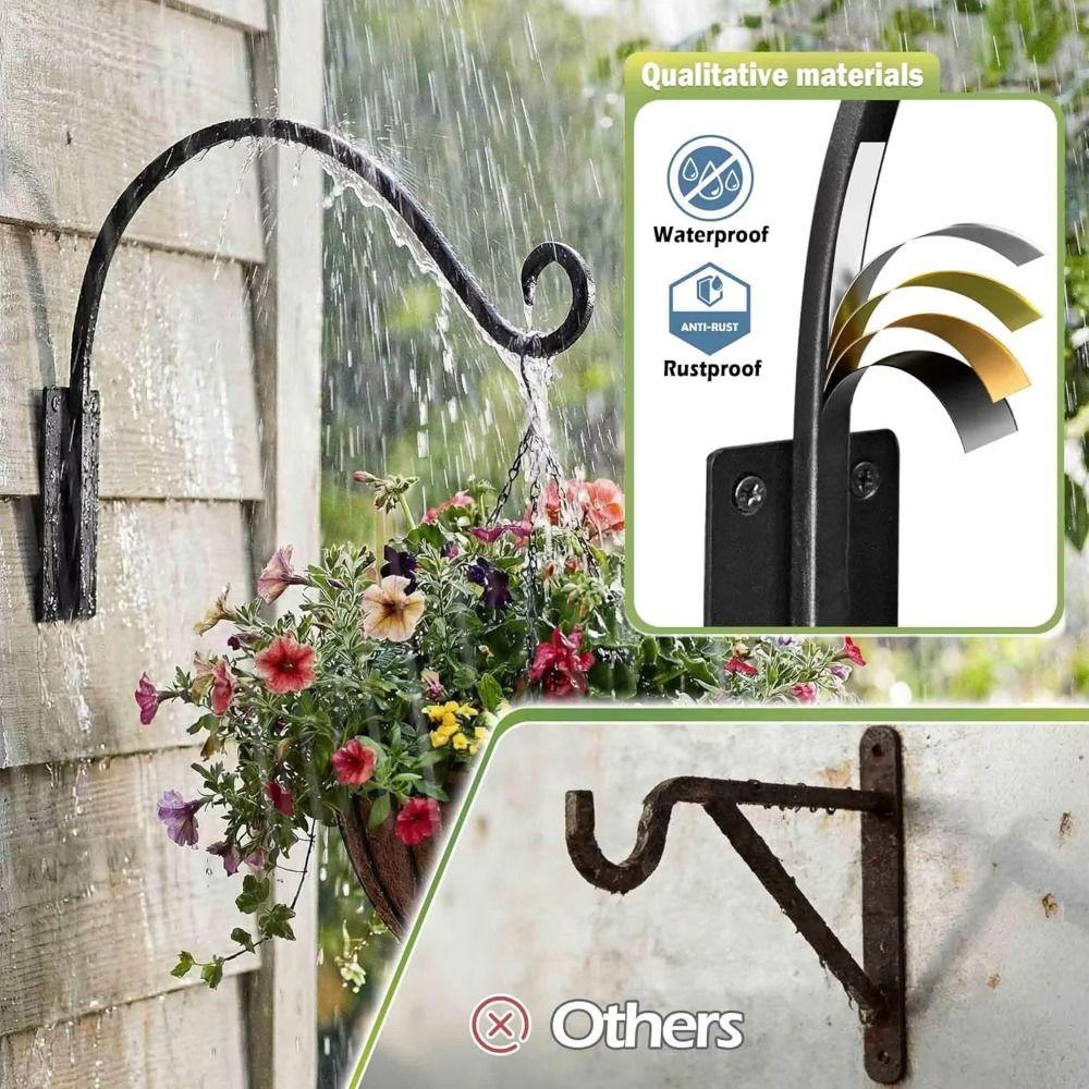 Iron Plant Hanger Bracket 16 Inch Wall Mount Hooks Hanging Bracket Hanging Plant Hooks Indoor Use