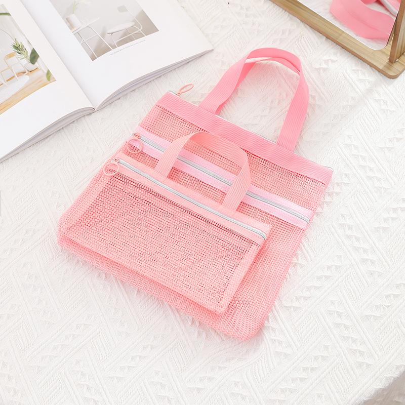 Портативная сетчатая сумка с несколькими карманами для плавания, полиэстеровый ручной пляжный органайзер