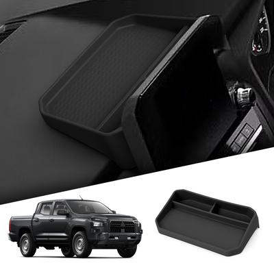 Для Mitsubishi Triton 2024 2025 Автомобильный лоток на приборную панель, скрытый ящик для хранения в центральной консоли за экраном, органайзер