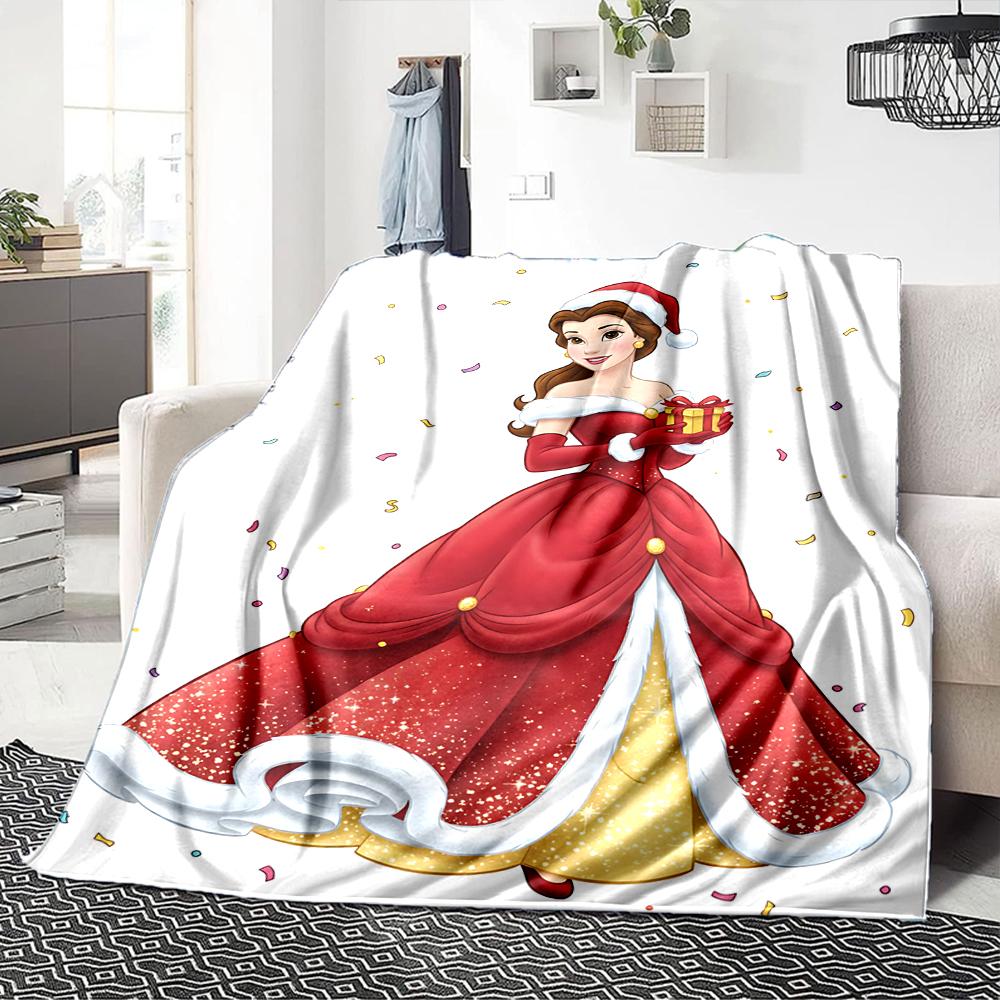 Christmas Princess Gift Blanket Soft Throw Blanket For Home Bedroom Bed Sofa Travel Office Solid Christmas Blanket