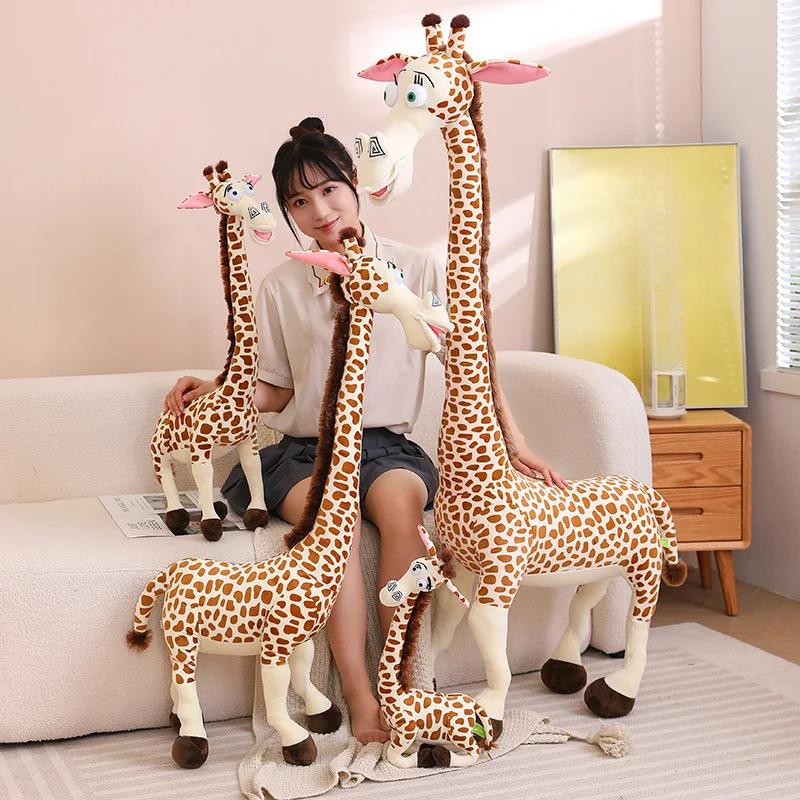 Милые плюшевые игрушки с выражением жирафа, имитация стоящего лесного животного, изысканные узоры, постельное белье, подушка для детей