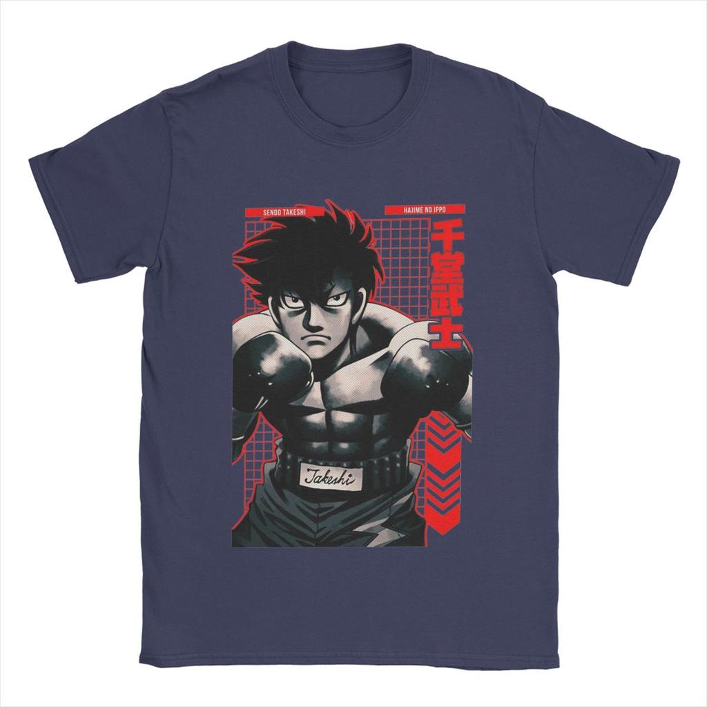 Смешные аниме футболки Сендо Такэси Hajime No Ippo для мужчин, с круглым вырезом, хлопковые, с коротким рукавом, идея для подарка, одежда