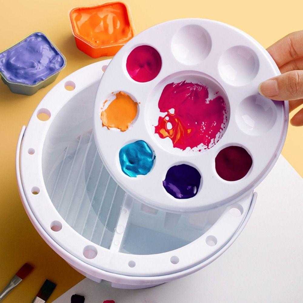 With Lid Paint Brush Washer Paint Brush Holder/Color Palette Paint Brush Cleaner  Students