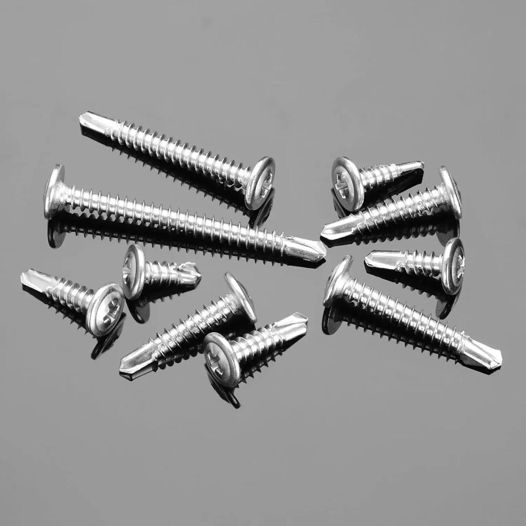 VKKM - Саморезы M4.2, 60 штук из нержавеющей стали 410, Длинное покрытие, Выбор платформы, Надежное крепление.