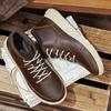 Men Casual Leather Skateboarding Shoes New Design Versatile Sneakers Lightweight Travel Sports Shoes Male Leisure Walk Footwear