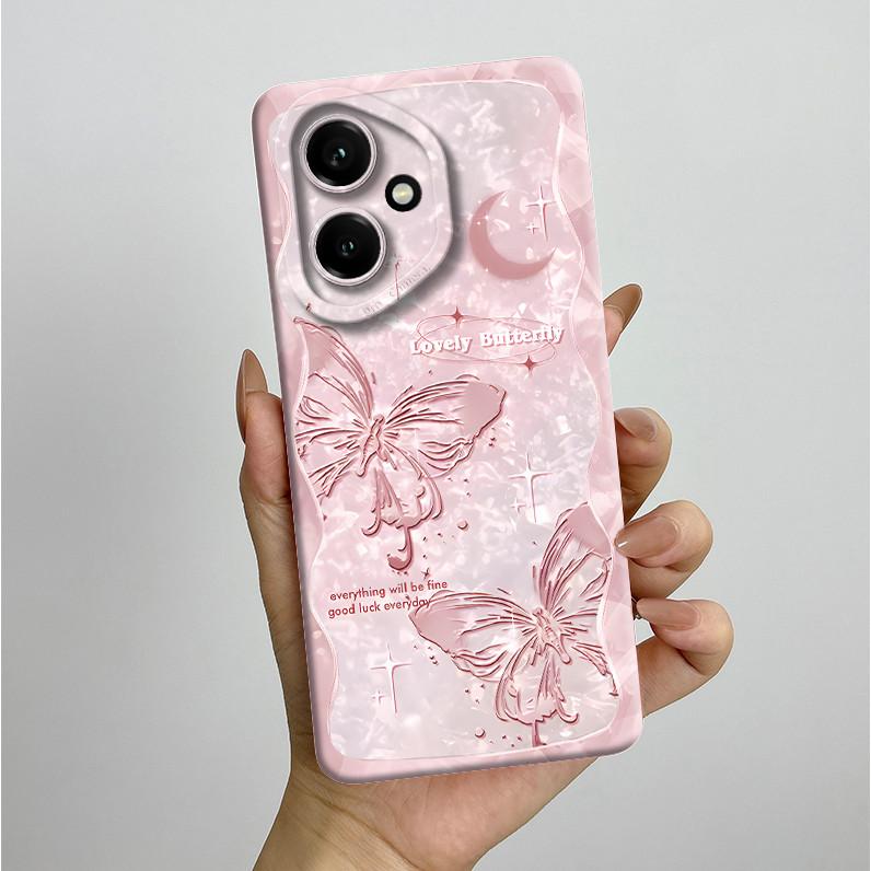 For Huawei Honor 400 Pro 5G Case Aesthetic Butterfly Flowers Anti-Slip Shockproof Silicone Cover For honor 400 400pro Funda Capa