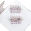 Hand-woven Nail Glass Dream Long Thin Dog Cat Eyes Flash Pure Desire Big Diamond Nail Patch