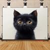 2D Милый Черный Котенок Фон Декорация для Фотографии Любителей Животных