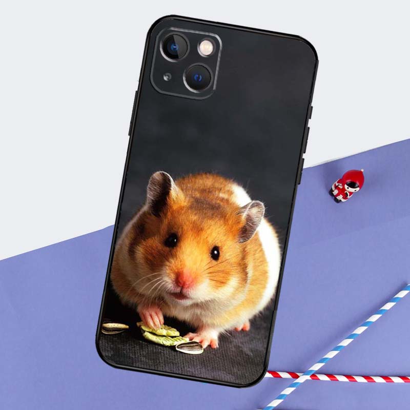 Милый Прелестный Чехол для Телефона с Хомячком Для iPhone 16 Pro Max 11 12 13 14 15 Pro Max Mini XR 16 15 Plus 16e Защитный Чехол