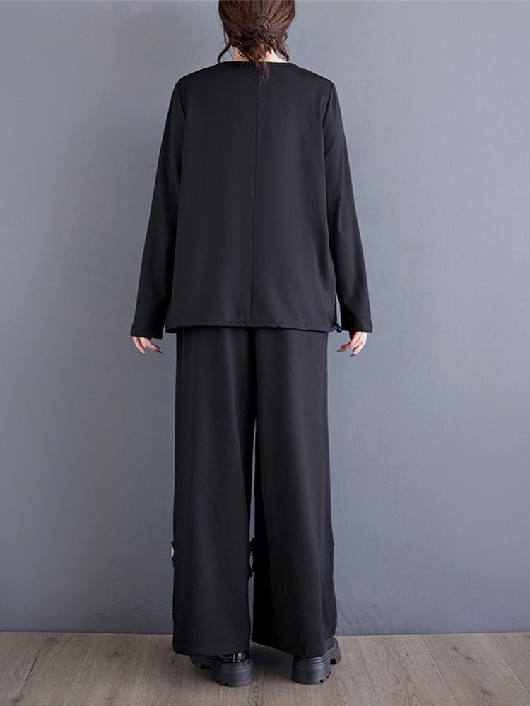 Xitao Женские комплекты брюк с объемным цветочным узором LJ1087