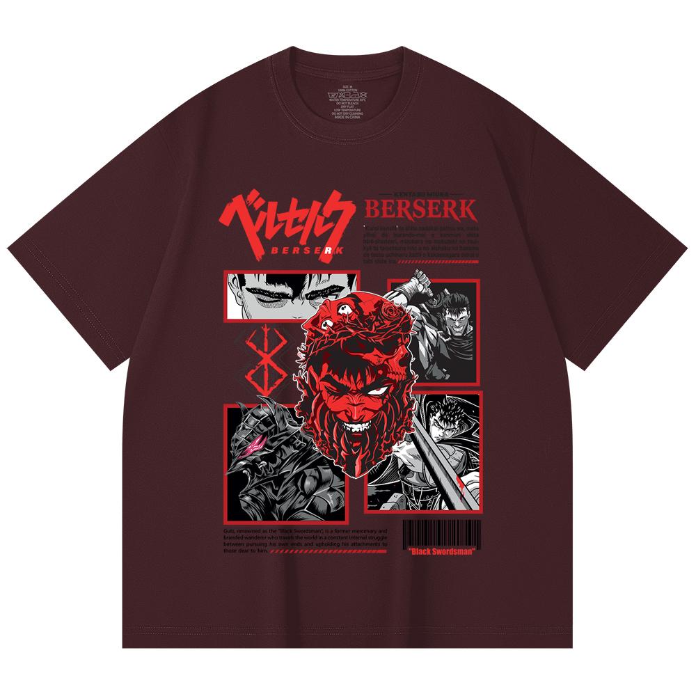 230 Gsm 100% Cotton Berserk V2 Guts Print Unisex Heavy Cotton T Shirt