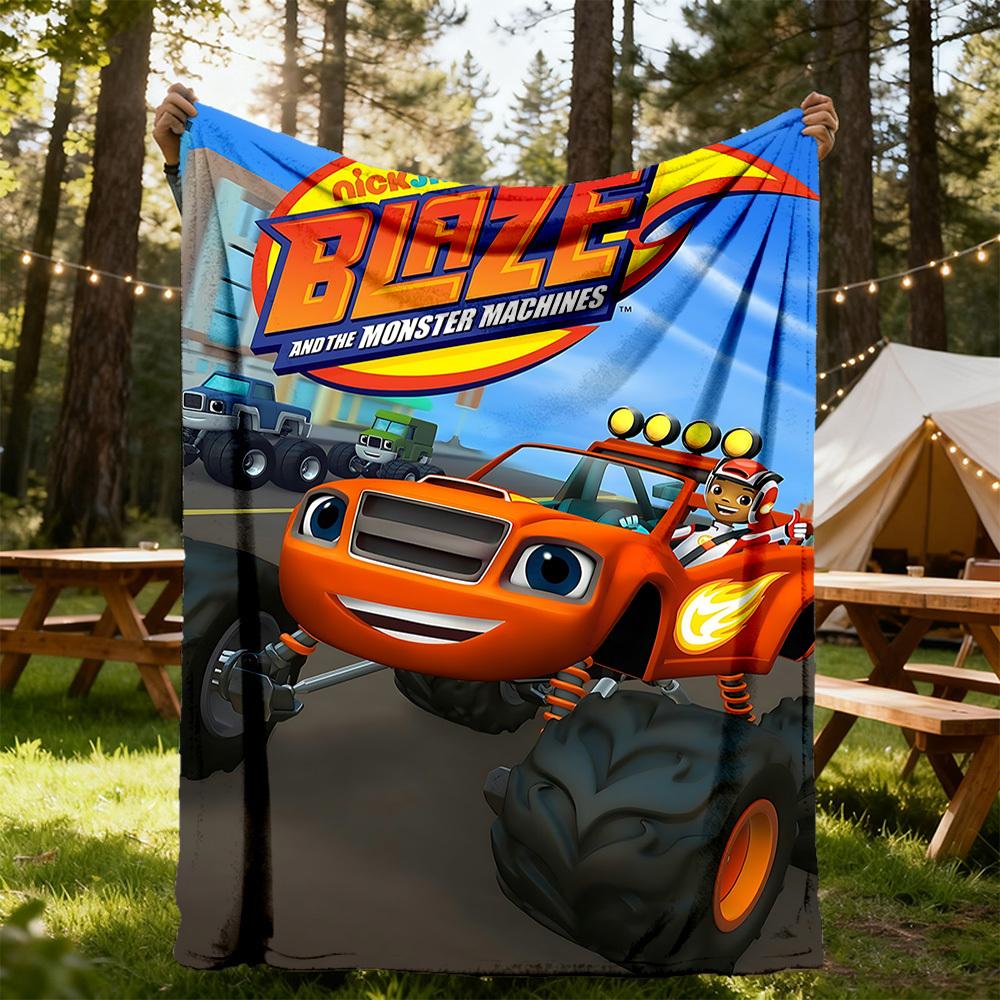 1pc Blaze Machines Outdoor Blanket Lightweight Flannel, Soft & Warm, All-Season Use for Sofa, Outdoor, Camping, Living Room, Office067