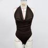 Summer Sexy Slim-Fit Draped Halter Backless Women's Jumpsuit