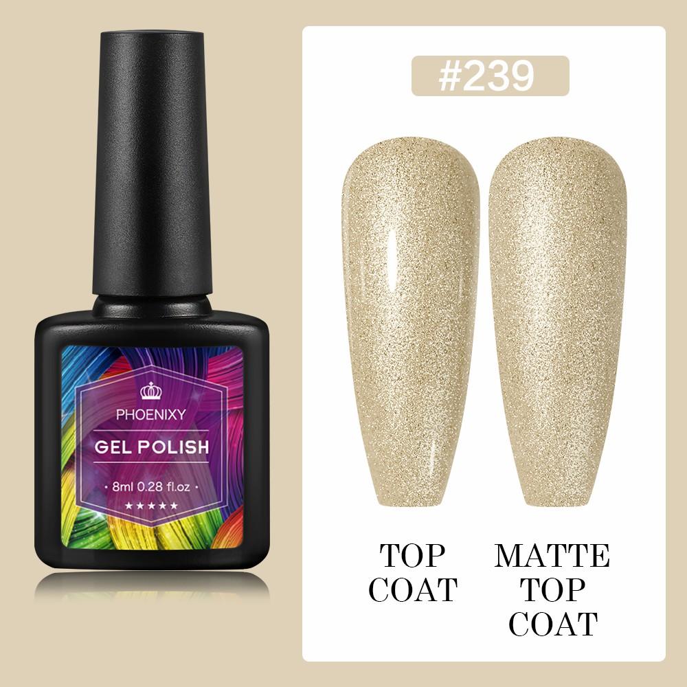 PHOENIXY 8 мл гель-лак для ногтей, полуперманентный гель, блестящий гель, отмачиваемый блестящий стартовый набор, маникюрный набор для маникюрного салона