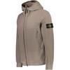 Stone Island FW24 Soft Shell Windproof Waterproof Breathable Hooded Zip Fleece Jacket Unisex jackets Khaki 8115Q0322-V0075