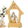 Christmas Nativity Desktop Decoration Stable Set With Lighted Manger Scene Christmas Scene Indoor Home Decoration