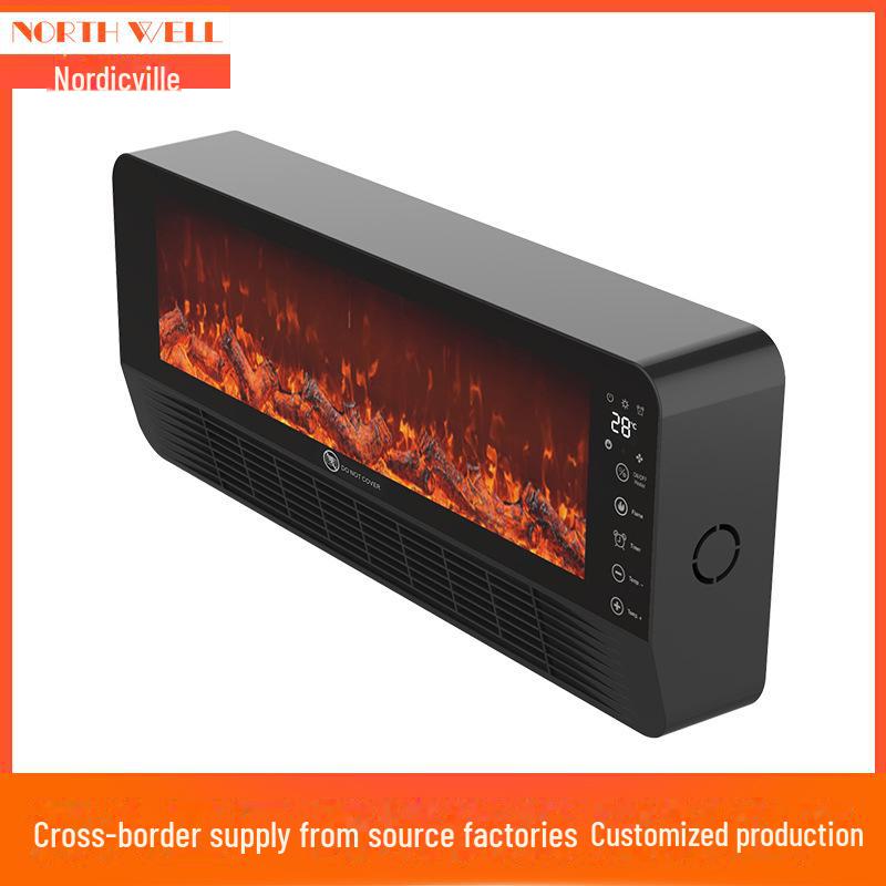 Настенный электрический камин с имитацией пламени для рабочего стола и небольших помещений