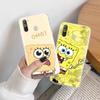 Прозрачный чехол для Samsung A04 A14 A23 M33 M53 Realme 10 9 C35 C55 VIVO X80 Infinix Hot 30 Note 11 Tecno Spark 8P Pro S-40 Spongebob
