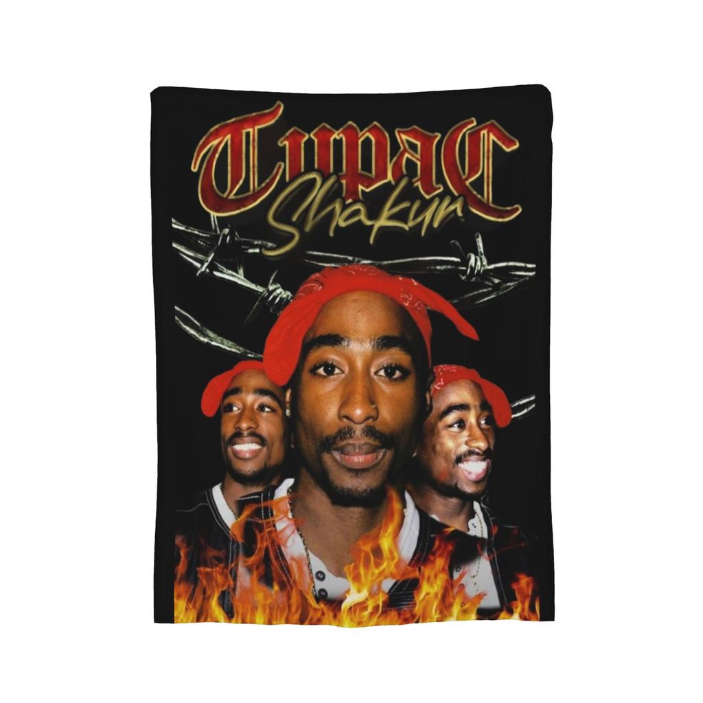 Poetic Justice Flannel Blankets Tupac 2pac Hip Hop Singer Fashion Throw Blanket for Home Rug Piece,